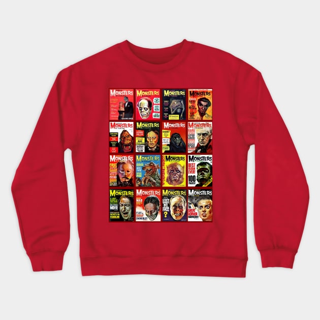 Famous Monsters Collage Series 1 Crewneck Sweatshirt by Starbase79